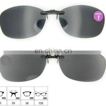 2014 design polarized lens clip on sunglasses with case