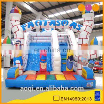 AOQI amusemnt water park castle children slide with free EN14960 certificate