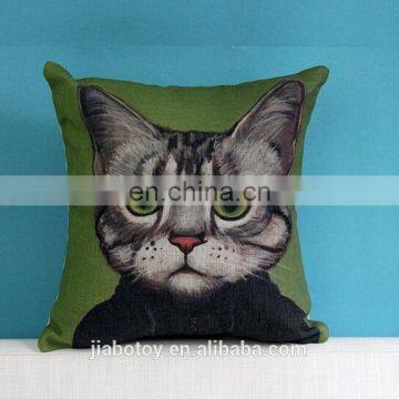 Hot Sale Creative Cat Pattern Decorative Pillows,Christmas Decorations Printing Cushion, Covers Can design logo