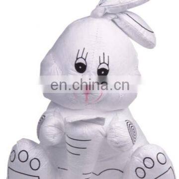 DIY painting your own tyvek rabbit doll toy for kids with color markers