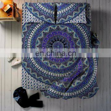 Indian Handmade Duvet Cover Set Doona Cover With Pillow Covers Comforter Elephant Mandala Hippie Bohemian Queen Bed Cover Set