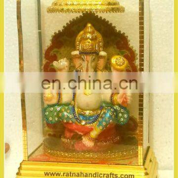 Antique Look Finish Ganesh Statue Fiber Glass Casing