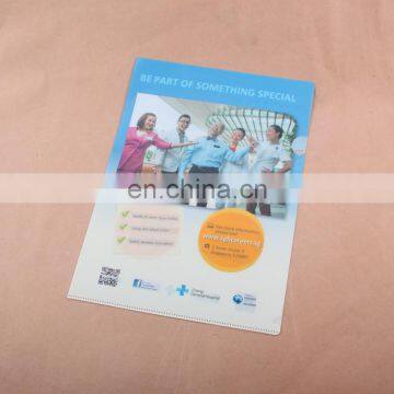 Promotion PP file folder plastic file folder printing A4 L folder