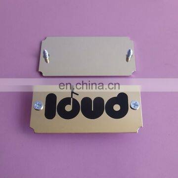 Loud Note Logo Metal Plate With Screw And Plus