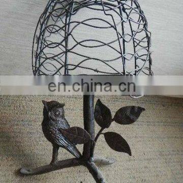 metal birdcage shape candlestick decorative