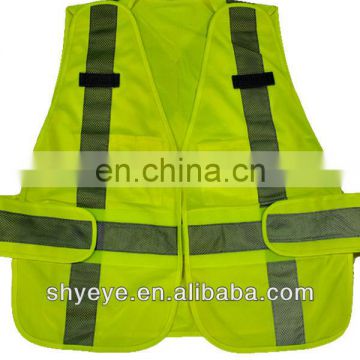 Fashional color Fluorescence green Hi-vis reflective safety vest for workman uniform clothing