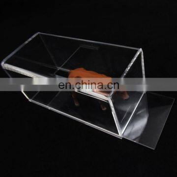 Customized acrylic toy display case with sliding lid