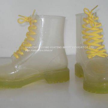 2026 Popular Style Women Shoes,New Fashion Transparent Lady Rain Shoes,Transparent PVC Rain Shoes photo-2
