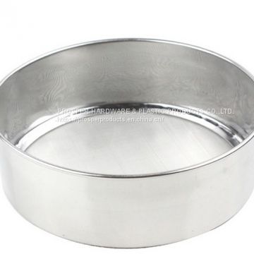 Round stainless steel flour sieves for kitchen