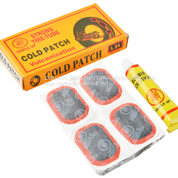 Bicycle bike tire repair cold patch