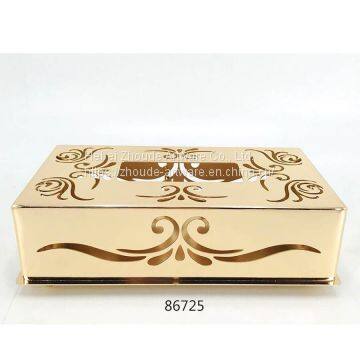New Design Gold Metal Tissue Box for Home Decorations photo-2