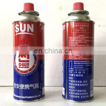 portable butane gas canister made in china