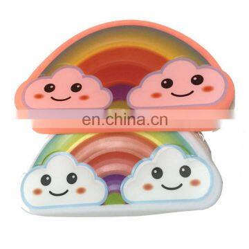 Moon Rainbow Shape Large Cosmetic Purse Bag Women Clutch Pouch Candy Color Silicone Zipper Key Wallets photo-3