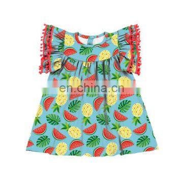 Fruit Print Dress Kids Baby Girl Summer Dress Casual