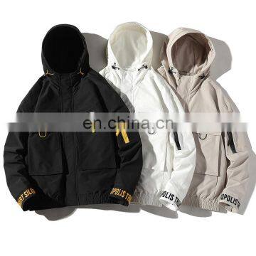 2020 Spring New Korean Casual Trend Men's Shirt Hooded Stand Collar Jacket Men