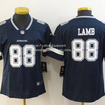 Dallas Cowboys #88 CeeDee Lamb Women Blue Jersey