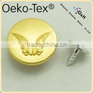 custom gold color shank buttons