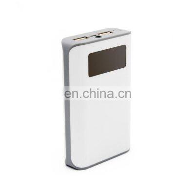 Cheap Fast Charging Two Ports plastic Powerbank oem laser printing logo battery charger gift external charge