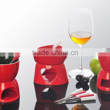 2016mini China supplier Ceramic Chocolate Fondue Set