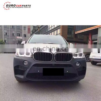 x5 f15 body kit x5m style pp material body parts with front bumper rear bumper over fenders muffler tips for X5 to X5m F15