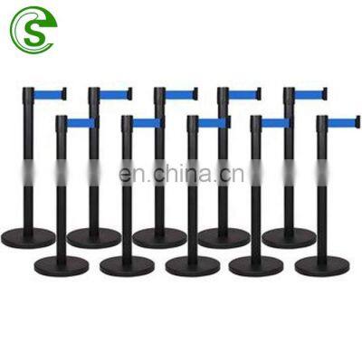 subway guidance retractable queue line stand barrier crowd control post