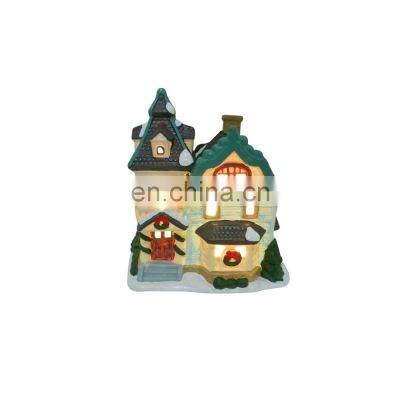 custom lemax farmhouse best porcelain ceramic town led light houses backdrops christmas village ornament decoration