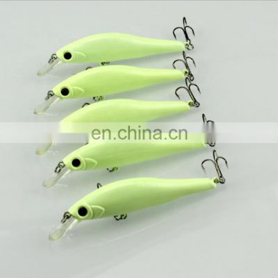 1Pcs 3D Luminous Minnow Night fishing Bait 8cm 10g Wobblers Artificial Hard Lures Warped Bass Isca Crankbait Fishing Tackle