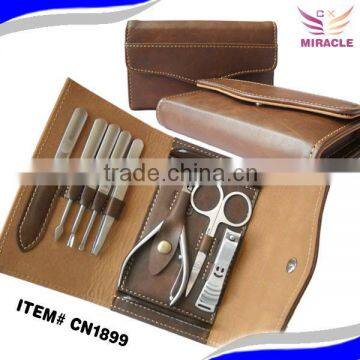 Brown Button Closed High Quality 8pcs Professional Manicure Set photo-1