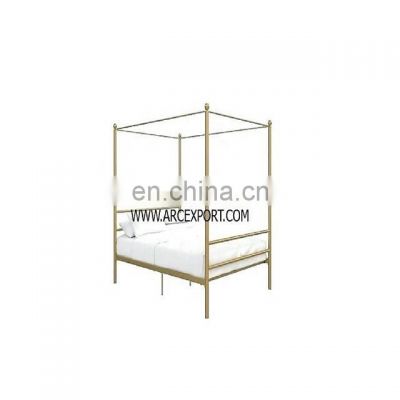 canopy gold metal beds & funiture