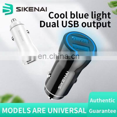 Sikenai Charger Dual USB Output 2 Port LED Night Light Fast USB Car Charger Adapter photo-2