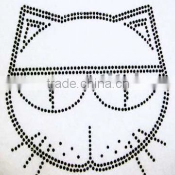 Lovely cat hot fix rhinestone