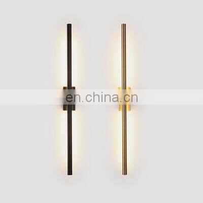 Metal Brass Finish Modern Single Wall Light Indoor Hotel Bedroom LED Wall Lamp