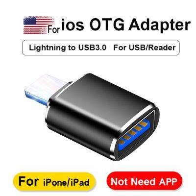 OTG Adapter for IPhone 7 8 X 11 12 Pro Max Converters Charging Data IOS 13 Versions