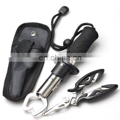 Wholesale Multifunctional Fish Controller Tackle Accessoryer Stainless Steel Fish Lip Gripper Set Fishing Pliers with Sheath