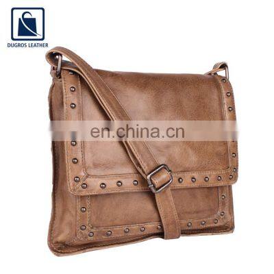 Factory Direct Sale High Quality Modern Design Stylish and Designer Genuine Leather Side Bag for Women