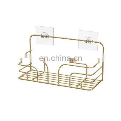 Shower Caddy Shelf With Adhesives Wall Mounted Rustproof Bathroom Organizer Basket No Drilling Storage Rack photo-4