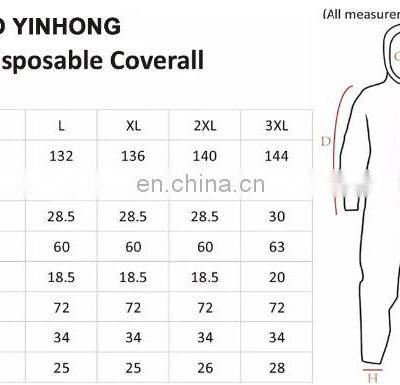 Best Price Disposable Hazmat Coveralls Microporous Film Coated Workwear Disposable Coverall Protective