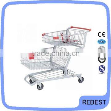 Japanese folding shopping cart with child seat