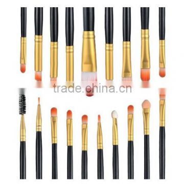 Oem/odm private label long handle eyeshadow pencil makeup brush set 20pcs