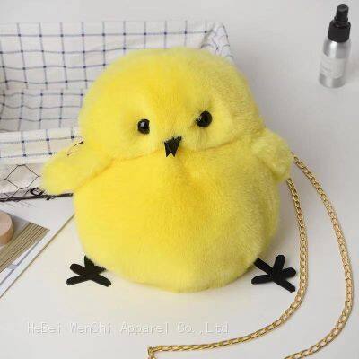 28Plush bag bird animal shoulder crossbody bag fur bag chicken backpack wholesale