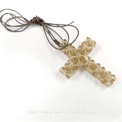 Wholesale Hanging Crystal Cross Pendant For Car Decoration Wedding Gift photo-4