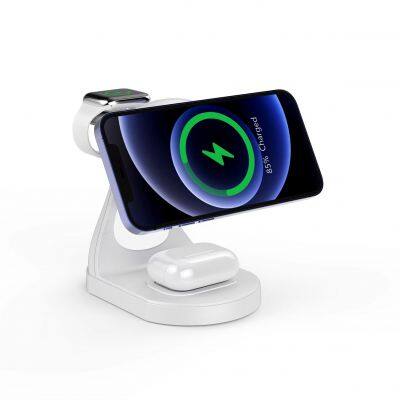 Magnetic Wireless Charger Desktop Charging Station Fast Charging Mobile Phone Headset Watch Charging Dolphin Appearance Design