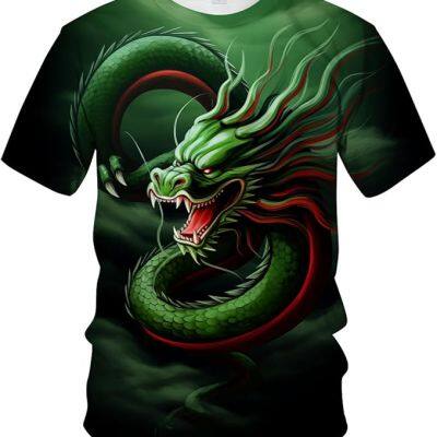 Mythology Chinese Dragon T-Shirt Funny Anime Graphic Tee Shirt