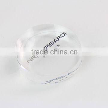 Clear Acrylic Rounded Block Round Nameplate Round Acrylic Display