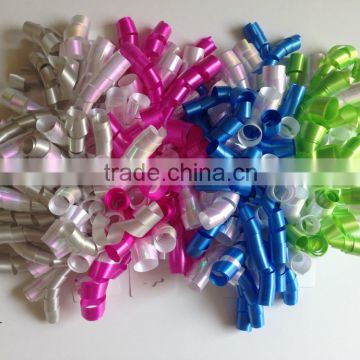 1.5cm*81cm*10 trips Christmas Decorate Colorful Curly Ribbon Bow/wrapping bow 3pcs on a card