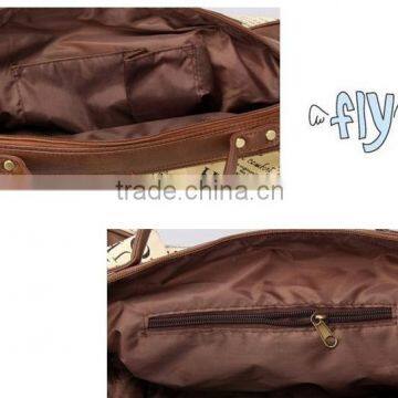 Wholesale Fashion pu Leather Handbags Brown Tote Bag photo-4