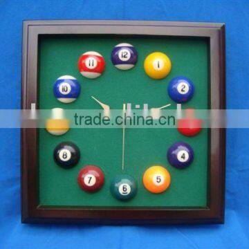 new design Wood Billiards Wall Clock