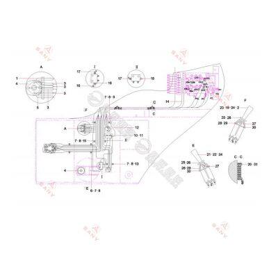 Genuine & OEM SANY Spare Parts Catalogue Online SANY Excavator Parts Diagram photo-3
