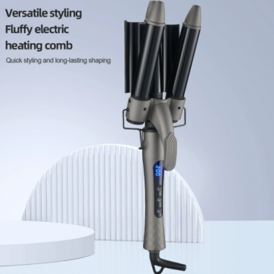Three Tube Water Ripple Curling Stick/Chicken Rolls Head Fluffy Shape Artifact/digital Display Temperature Control Lasting Shaping（Wechat:13510231336）