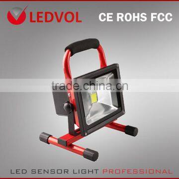 Portable rechargeable LED flood light 10W,solor panel and sensor options